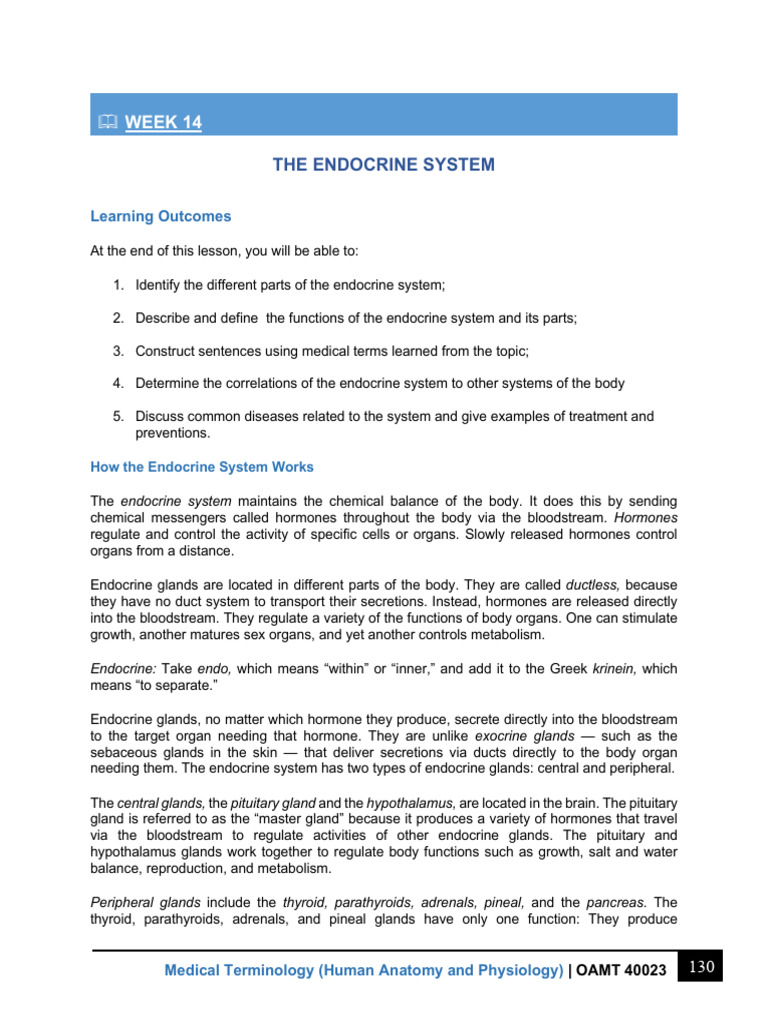 Endocrine System Overview and Disorders | PDF | Endocrine System | Thyroid