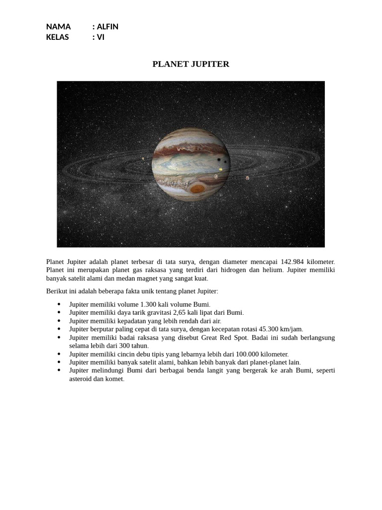 Fakta Menarik Planet Jupiter | PDF