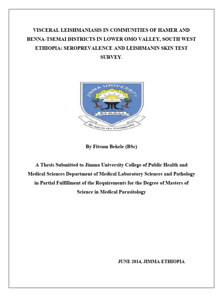 Thesis Fitsum Final!,for Submition | PDF | Immune System | Leishmania