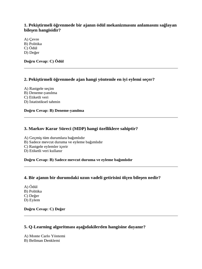 4 Reinforcement Learning | PDF