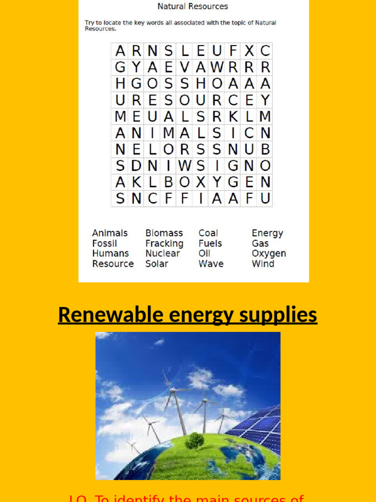 Lesson 6 Renewable Lesson | PDF