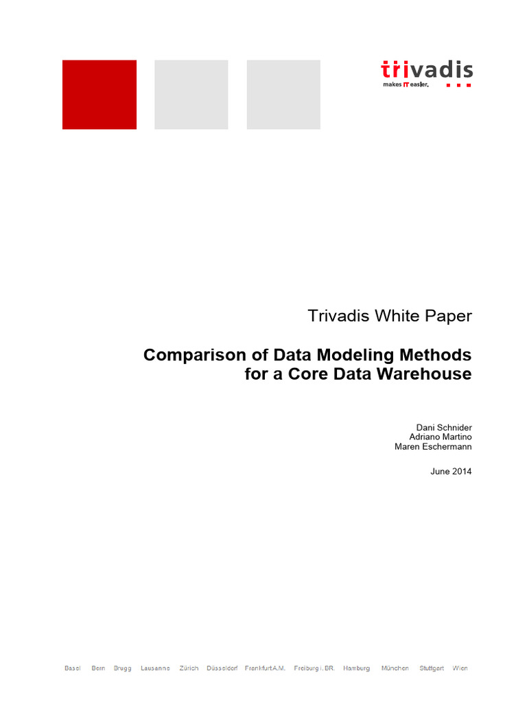 Data Modeling Methods for Warehouses | PDF | Data Warehouse ...