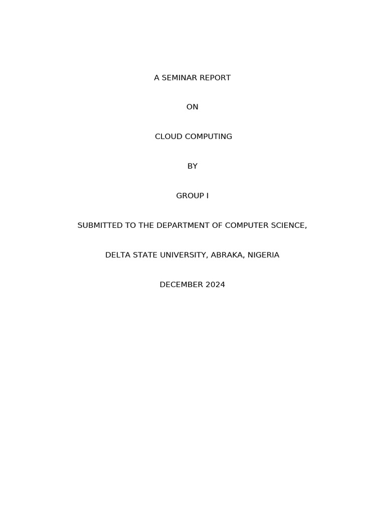 Group I (Cloud Computing) | PDF | Cloud Computing | Computer Security