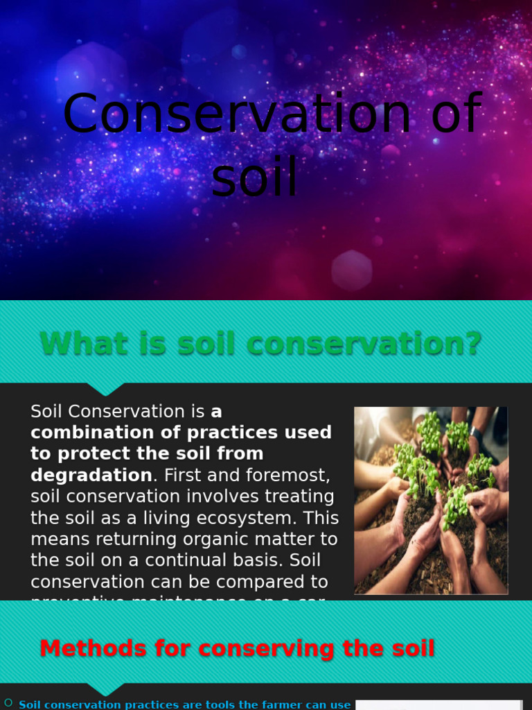 Soil Conservation Methods and Benefits | PDF
