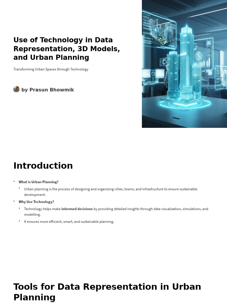 10use of Technology in Data Representation 3D Models and Urban Planning ...
