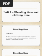 Duke Method for Bleeding Time Procedure | PDF