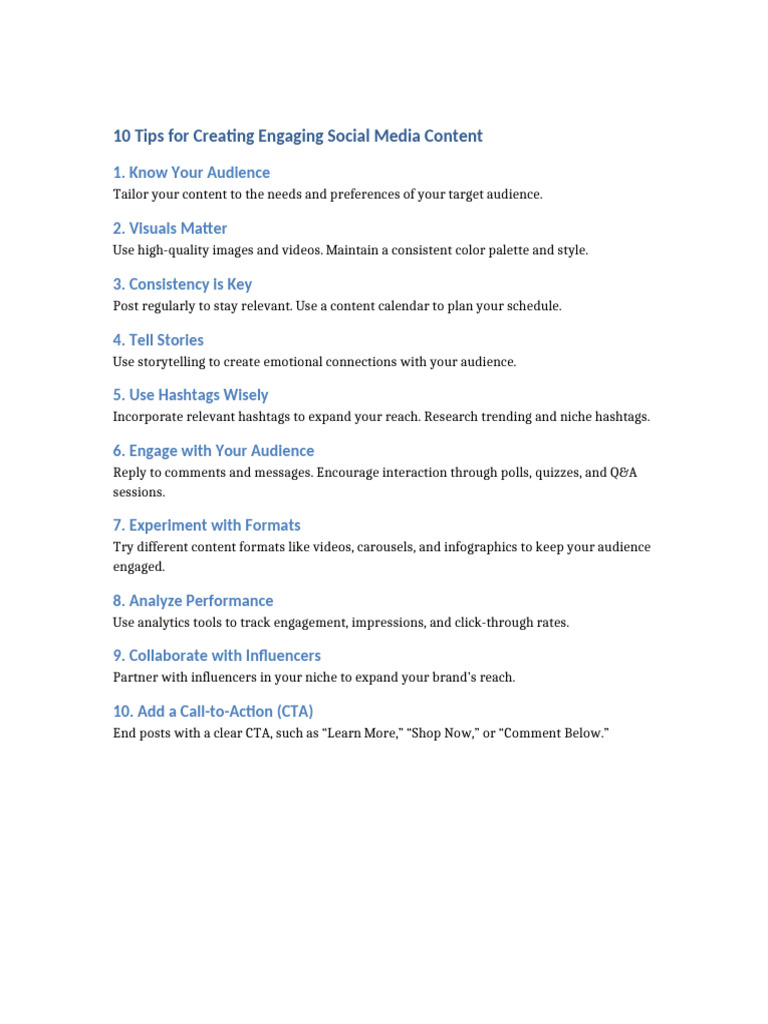 Best Practices Social Media Content Pdf