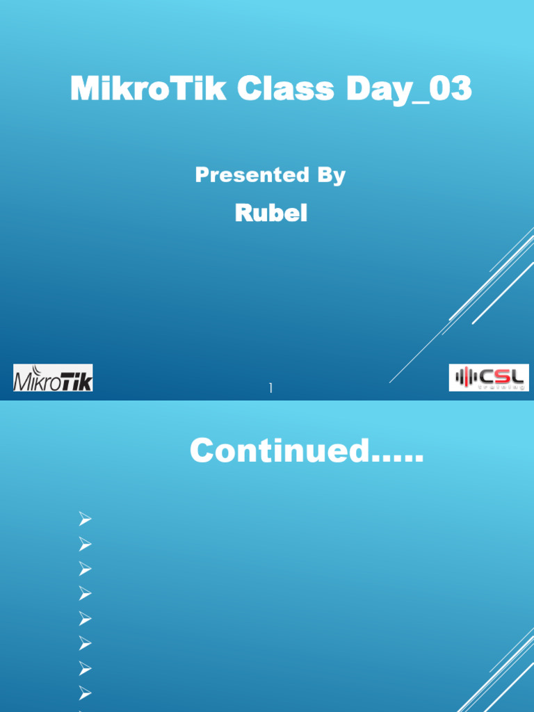 MikroTik Bandwidth Management Guide | PDF | Computer Networking | Data ...