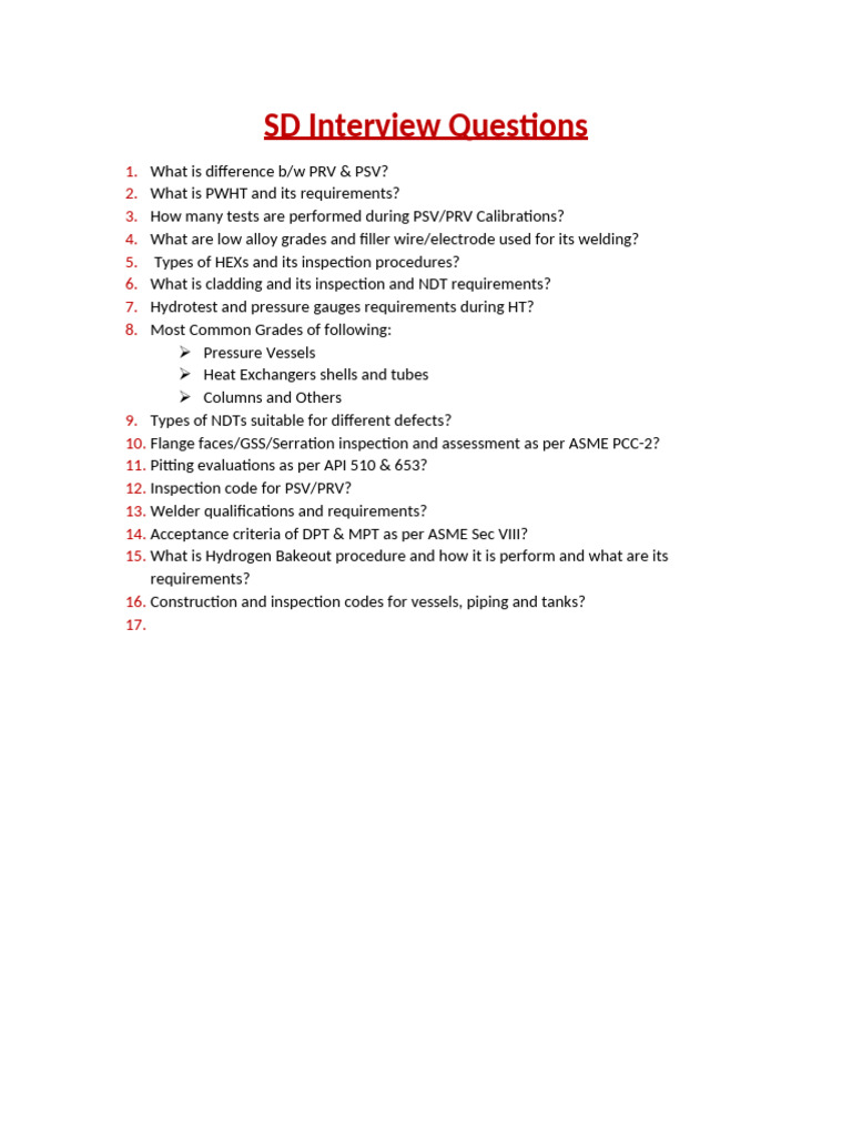 Sd Interview Questions Pdf