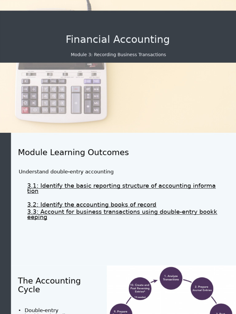 Topic 3 - Recording Business Transactions | PDF | Debits And Credits ...
