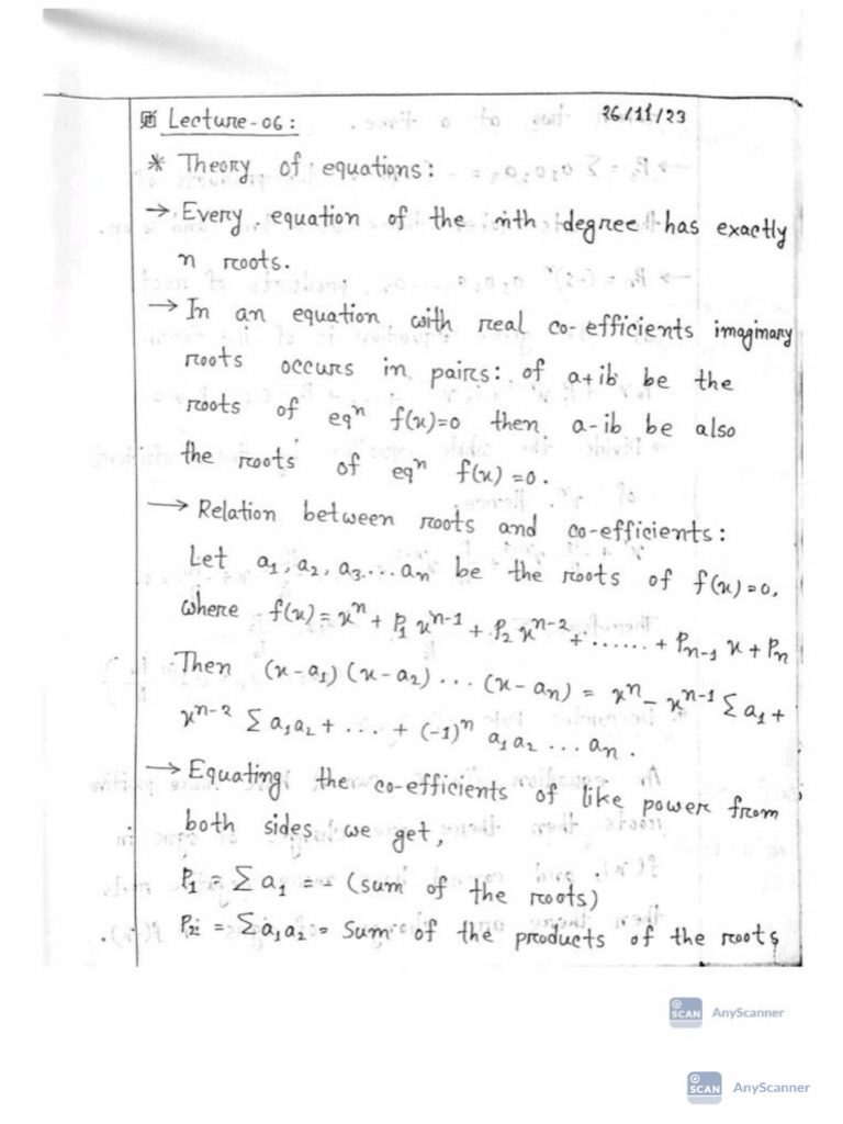 Mathematics class lecture 1 pdf