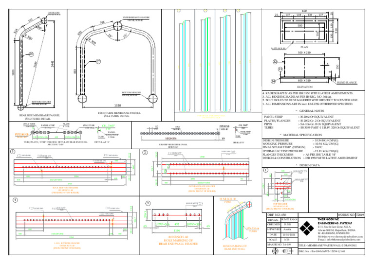 CH., 3X45° Typ. X: Top Header 150 NB, SCH-40 | PDF | Mechanical ...