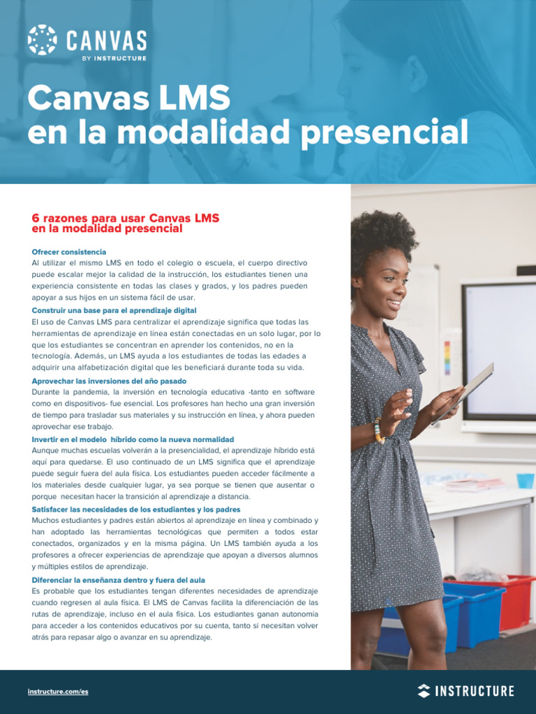 6 Razones para Usar Canvas LMS en La Modalidad Presencial | PDF ...