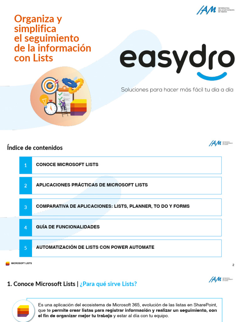 Guía Completa de Microsoft Lists | PDF | Software | Informática