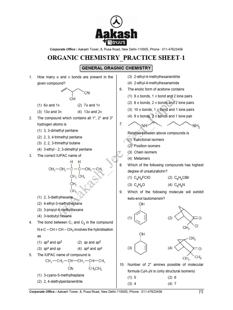 GOC Watermark | PDF | Conformational Isomerism | Organic Chemistry