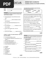A2+ Unit 5 Test Answer Key | PDF | English Language | Linguistics