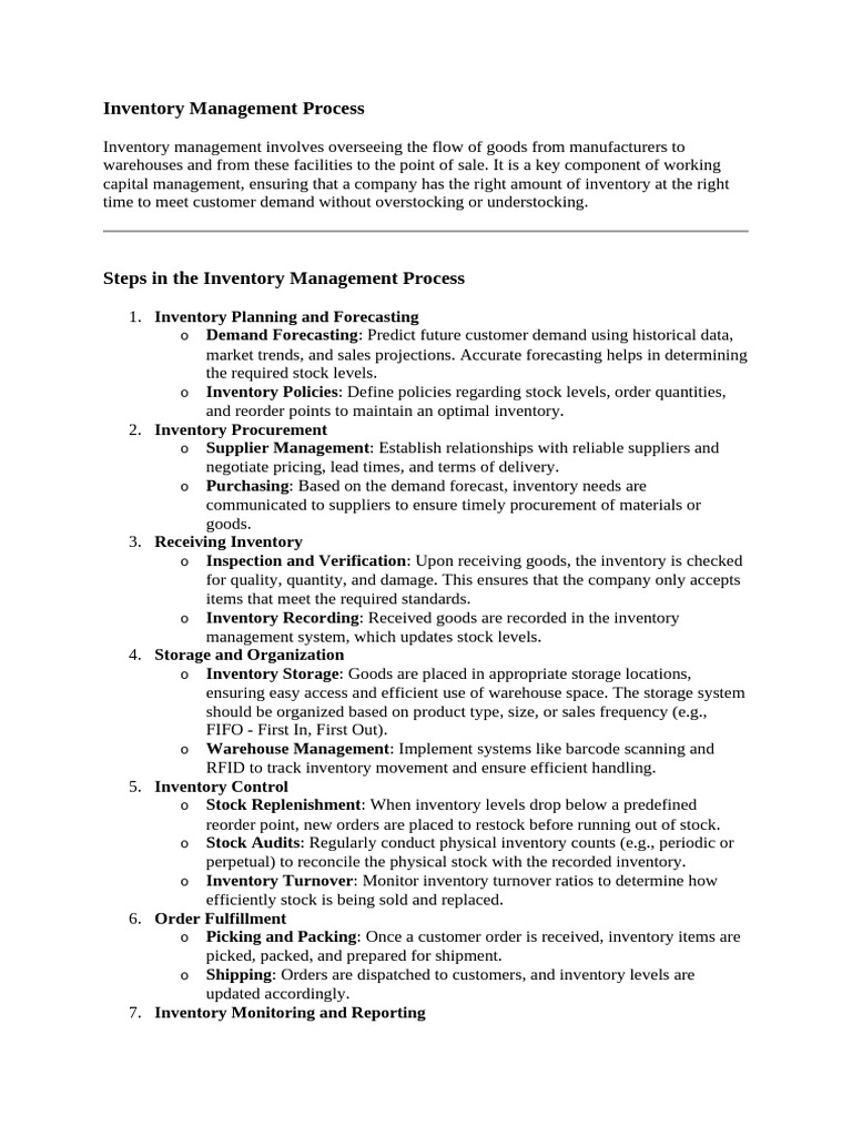 Effective Inventory Management Guide | PDF | Inventory | Warehouse