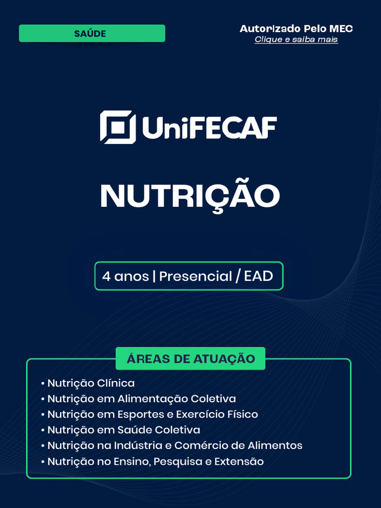 Curso de Nutrição: EAD e Presencial | PDF | Ciência Gastronômica