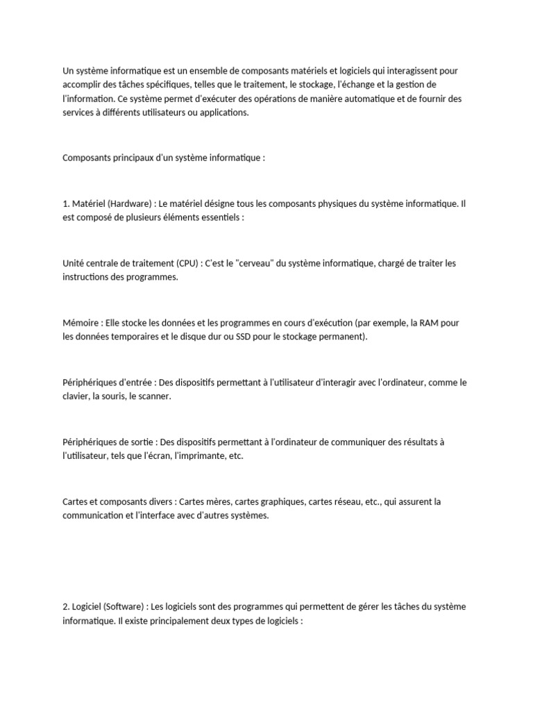 Comprendre le Scanner Informatique | PDF | Informatique | Système d ...