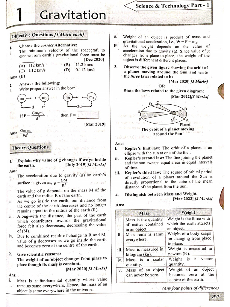 Science 1 Board's Question | PDF