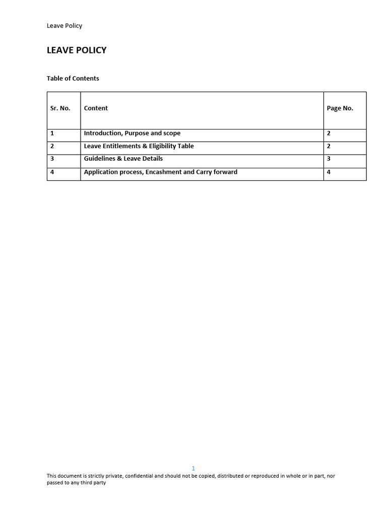 Leave Policy | PDF | Parental Leave | Business