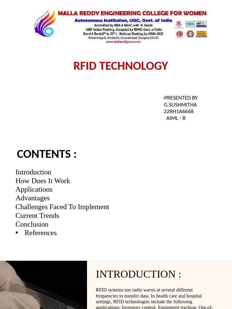 RFID Technology | PDF | Radio Frequency Identification | Computing