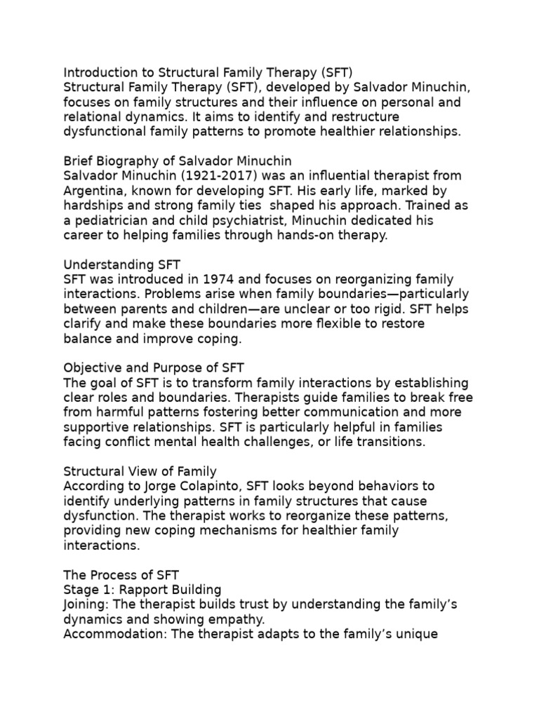 SFT for Pastoral Family Guidance | PDF | Applied Psychology ...