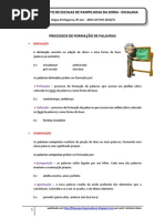 Processos de formação de palavras