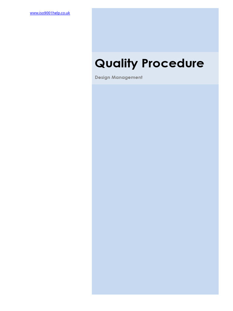 Design Management for ISO 9001 | PDF | Quality Management System ...