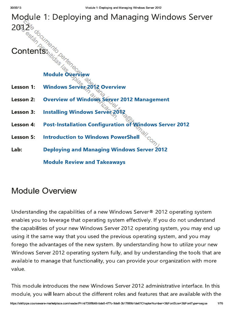 Deploying and ... Ing Windows Server 2012 | PDF