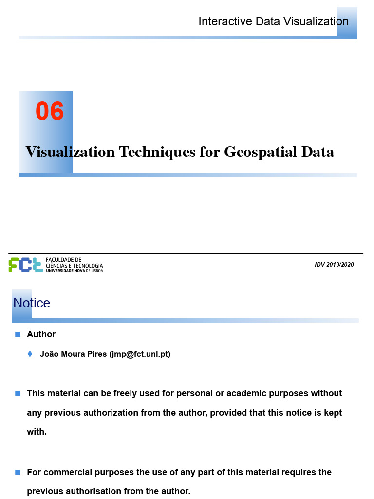 IDV-06-Visualization Techniques For Geospatial Data | PDF | Geographic ...