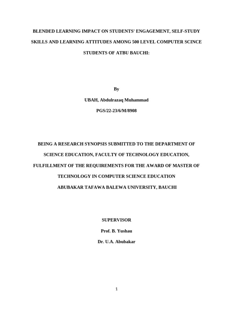 Blended Learning Impact On Students | PDF | Learning | Attitude ...