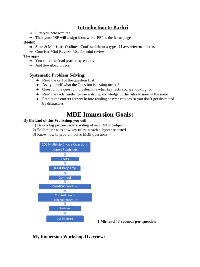 Bar Exam Preparation Strategies | PDF | Diversity Jurisdiction ...