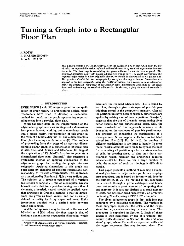 1982 be roth turning a graph into a rectangularfloor plan pdf
