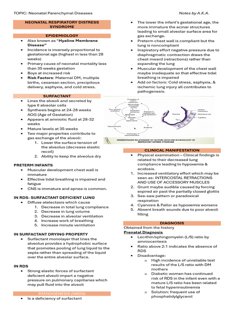 Neonatal Respiratory Distress Syndrome Overview | PDF | Respiratory ...