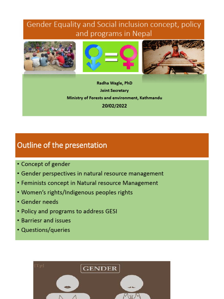 Gender Sensitization and Inclusion in Forestry - Ku Students | PDF ...