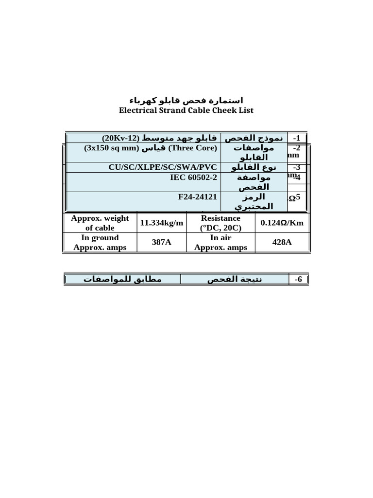 Mv Cable Test Report Pdf