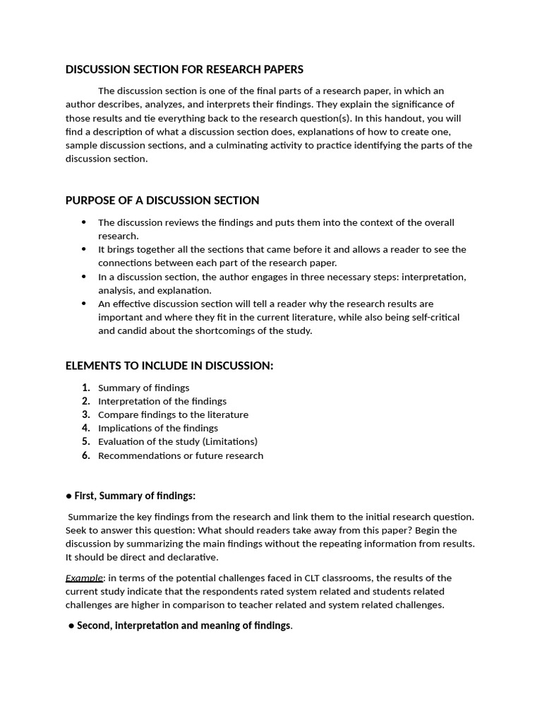 Crafting Effective Discussion Sections | PDF | Cognitive Science ...