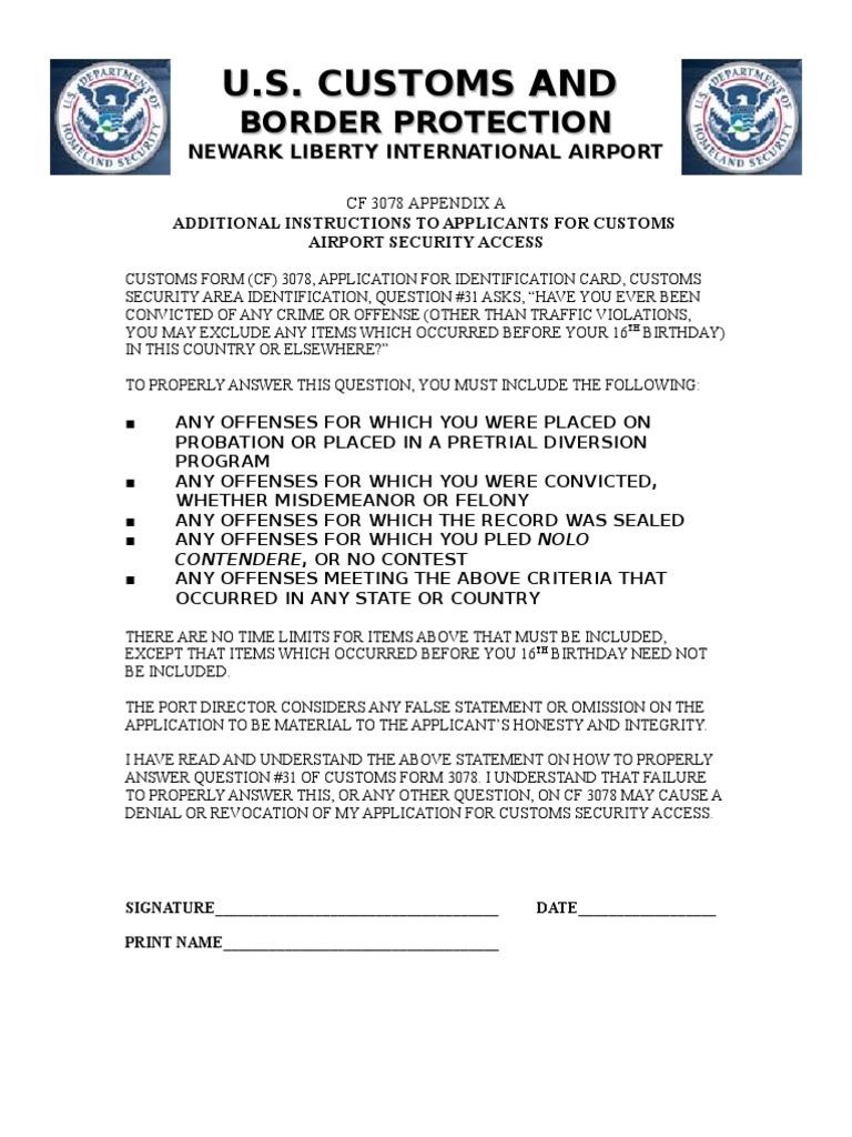 Instructions for CF 3078 Compliance | PDF