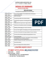 Schedule of Seminars (January To May 2012)