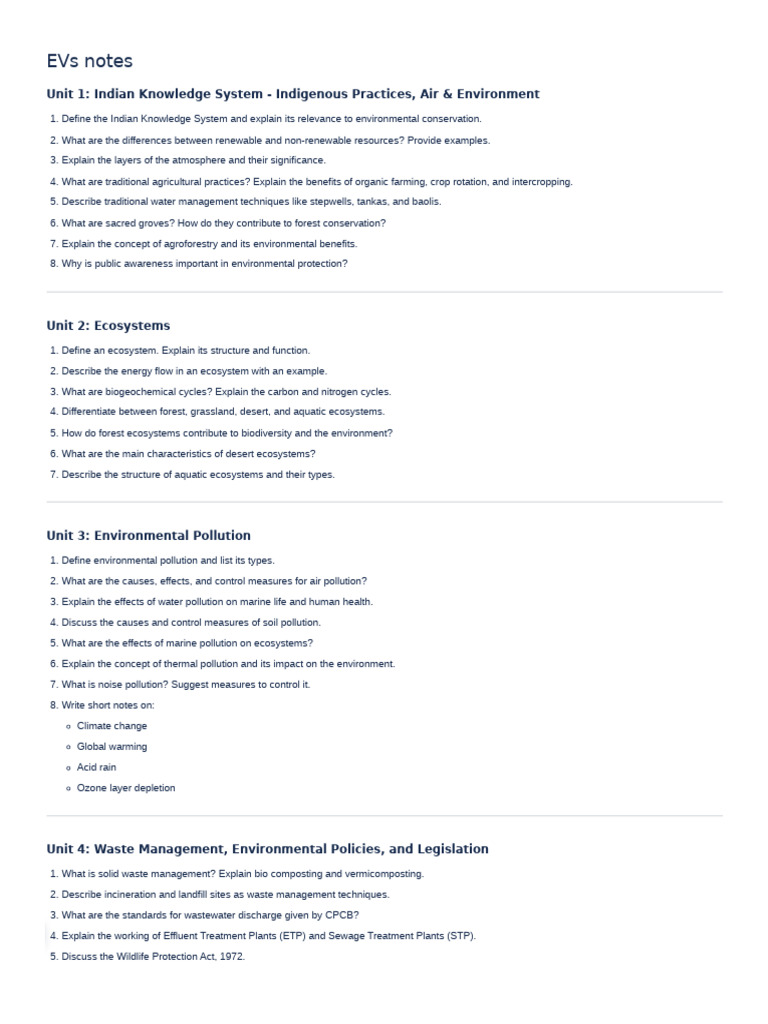Environmental Studies for Students | PDF | Ecosystem | Pollution