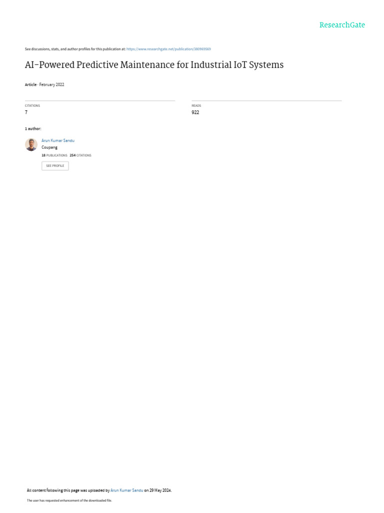 AI-Driven Predictive Maintenance Insights | PDF | Internet Of Things ...