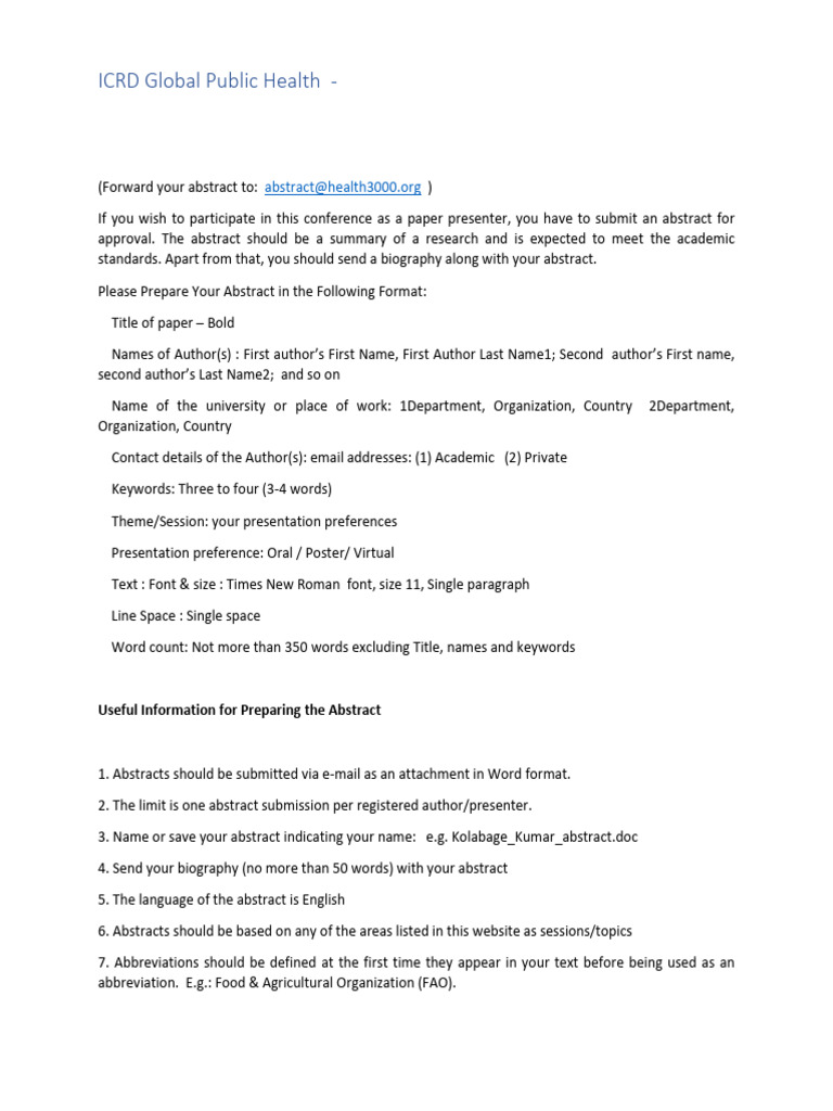 Abstract Guidelines Pdf Abstract Summary Written Communication