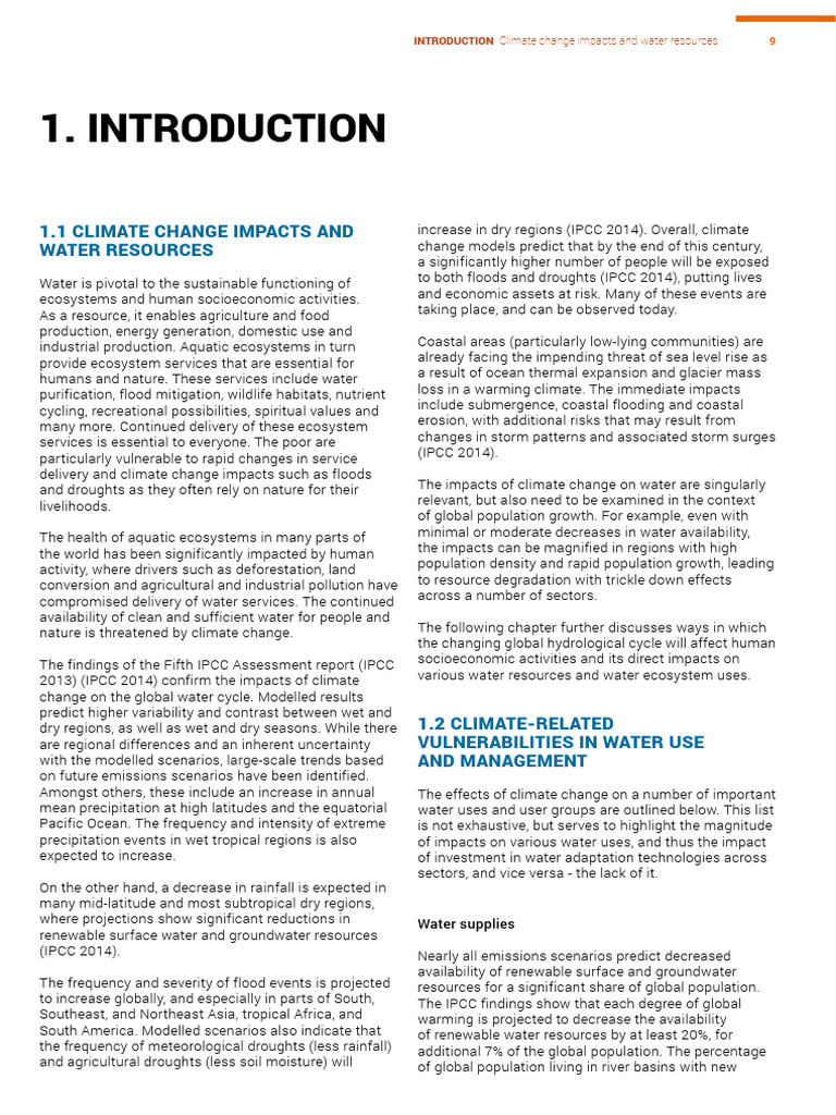 Climate Change Effects on Water Resources | PDF | Flood | Climate Change