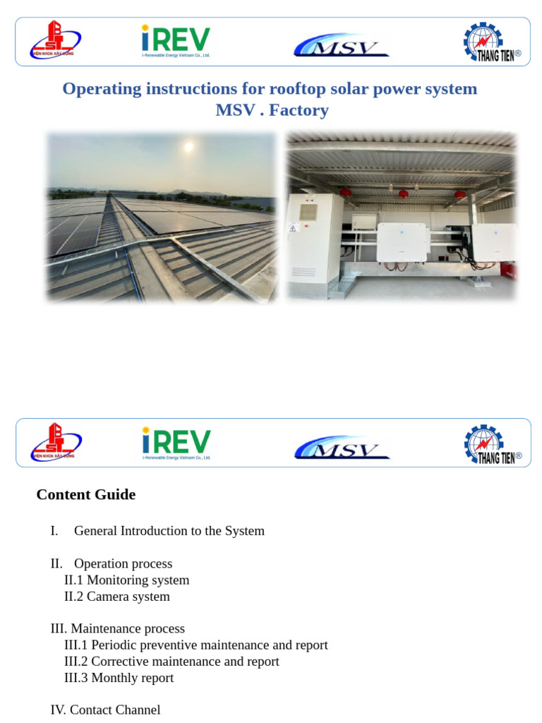 Rooftop Solar System Operation Guide | PDF | Solar Panel | Photovoltaic ...