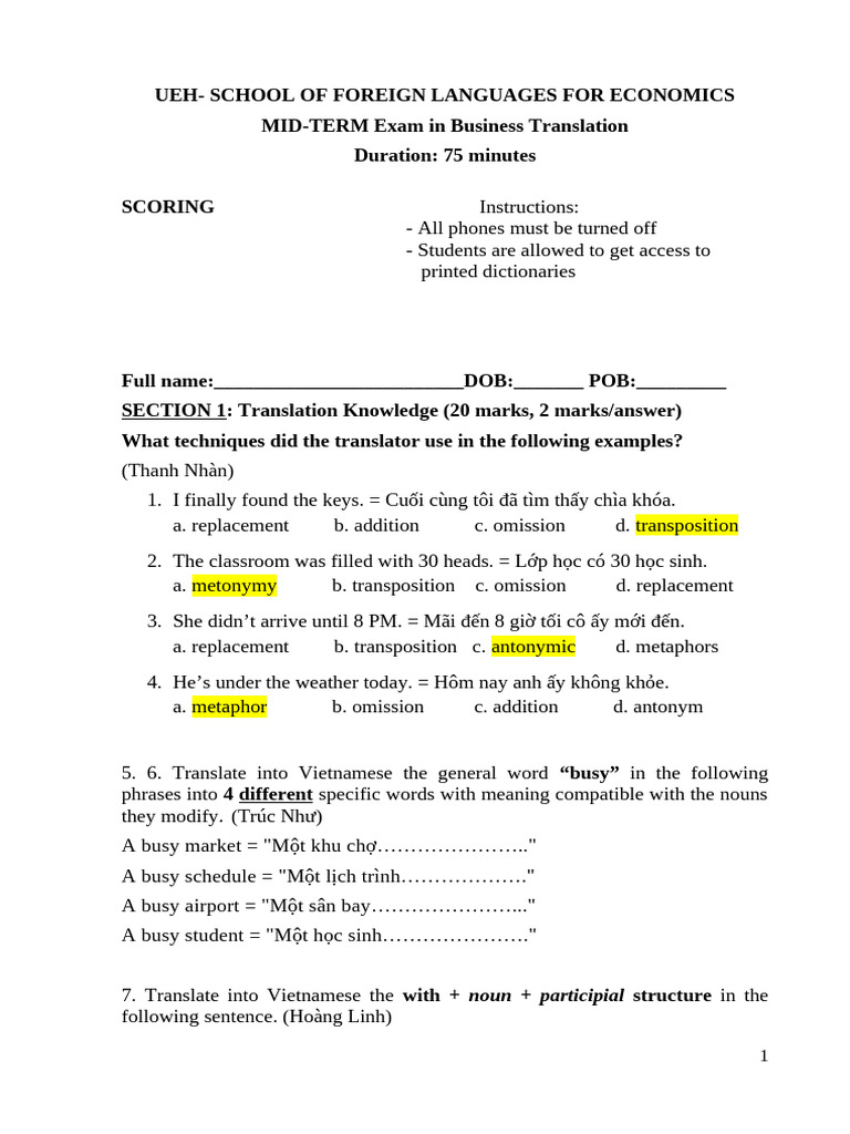 TEST SAMPLE - Group 2 | PDF