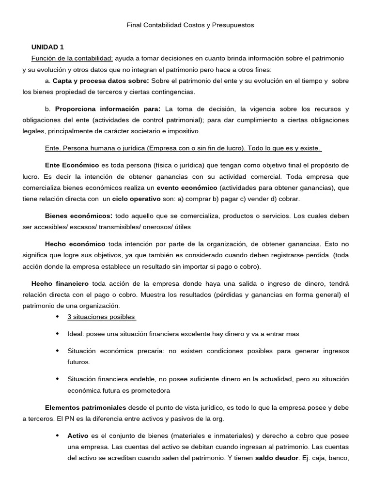 Contabilidad de Costos y Presupuestos | PDF | Contabilidad | Presupuesto