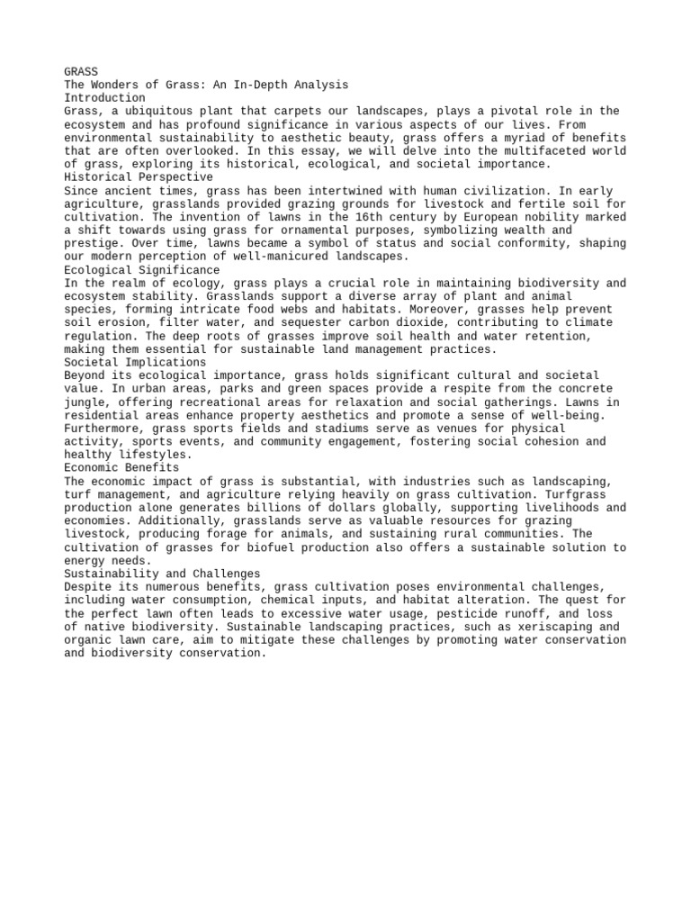 Grass Pdf Lawn Agriculture