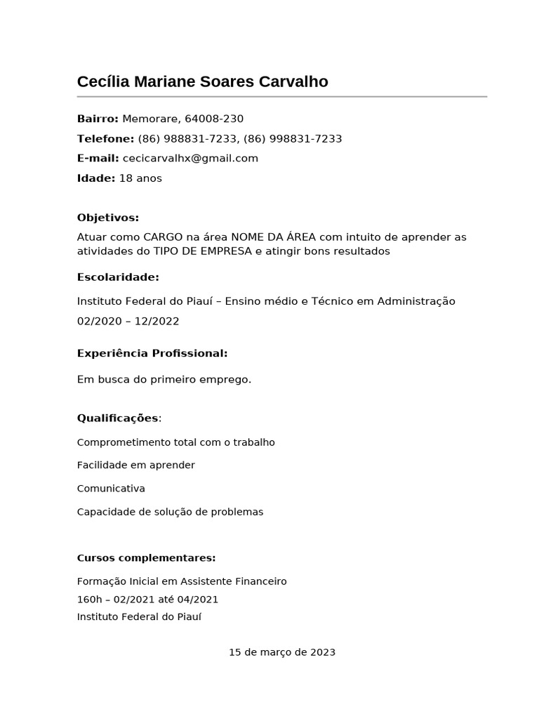 modelo cv | PDF
