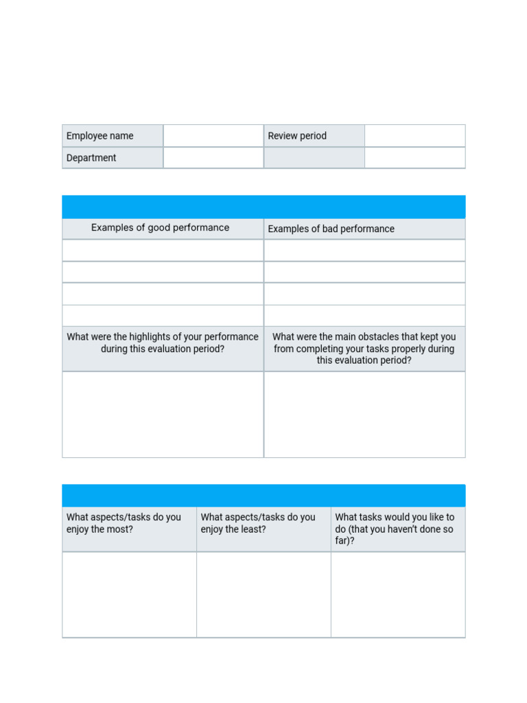 Self-Assessment Review Template | PDF